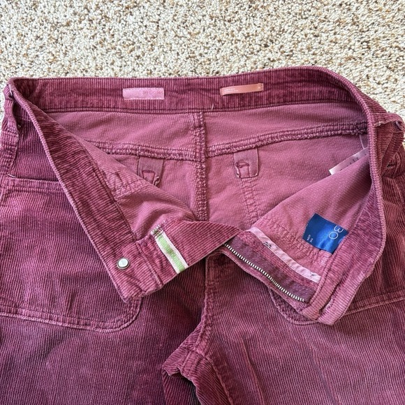 Pilcro Anthropologie Icon Corduroy Pants Women's Size 30 Burgundy Wine Stretch - Picture 6 of 16